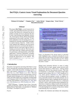 DocVXQA: Context-Aware Visual Explanations for Document Question Answering