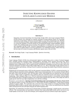 Injecting Knowledge Graphs into Large Language Models