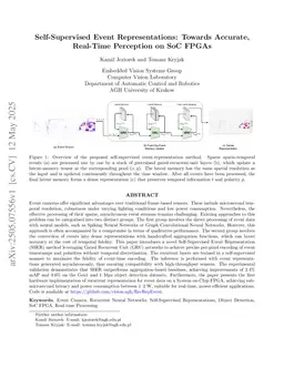 Self-Supervised Event Representations: Towards Accurate, Real-Time Perception on SoC FPGAs