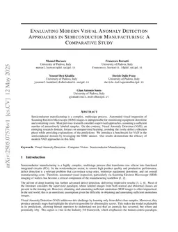 Evaluating Modern Visual Anomaly Detection Approaches in Semiconductor Manufacturing: A Comparative Study