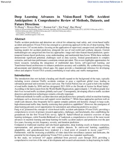 Deep Learning Advances in Vision-Based Traffic Accident Anticipation: A Comprehensive Review of Methods, Datasets, and Future Directions