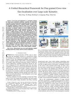 A Unified Hierarchical Framework for Fine-grained Cross-view Geo-localization over Large-scale Scenarios