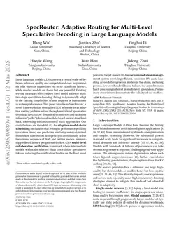 SpecRouter: Adaptive Routing for Multi-Level Speculative Decoding in Large Language Models
