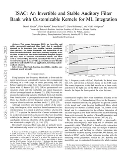 ISAC: An Invertible and Stable Auditory Filter Bank with Customizable Kernels for ML Integration
