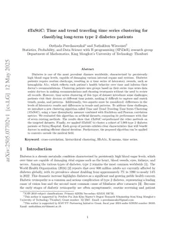 4TaStiC: Time and trend traveling time series clustering for classifying long-term type 2 diabetes patients