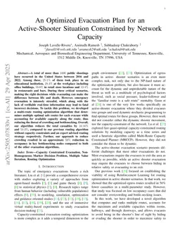 An Optimized Evacuation Plan for an Active-Shooter Situation Constrained by Network Capacity
