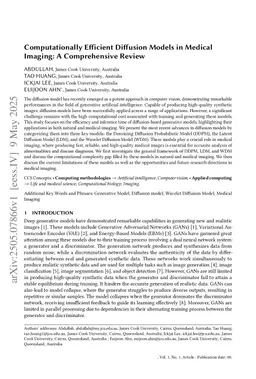 Computationally Efficient Diffusion Models in Medical Imaging: A Comprehensive Review