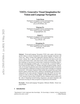 VISTA: Generative Visual Imagination for Vision-and-Language Navigation