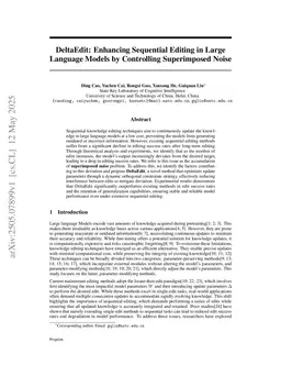 On the Superimposed Noise Accumulation Problem in Sequential Knowledge Editing of Large Language Models