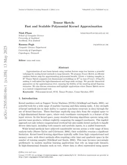 Tensor Sketch: Fast and Scalable Polynomial Kernel Approximation