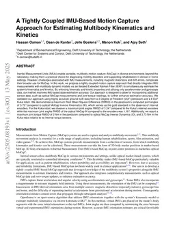 A Tightly Coupled IMU-Based Motion Capture Approach for Estimating Multibody Kinematics and Kinetics