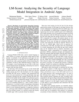 LM-Scout: Analyzing the Security of Language Model Integration in Android Apps
