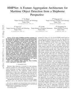 HMPNet: A Feature Aggregation Architecture for Maritime Object Detection from a Shipborne Perspective