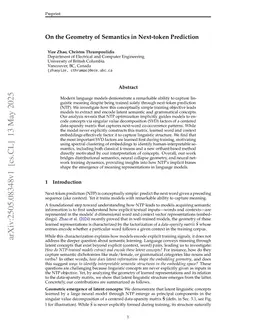 Geometry of Semantics in Next-Token Prediction: How Optimization Implicitly Organizes Linguistic Representations