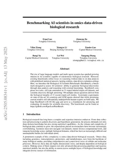 Benchmarking AI scientists for omics data driven biological discovery