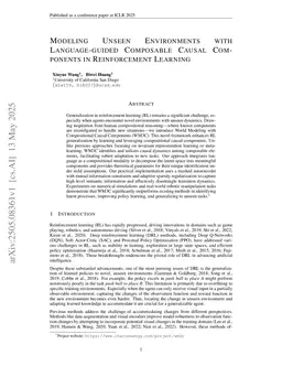 Modeling Unseen Environments with Language-guided Composable Causal Components in Reinforcement Learning