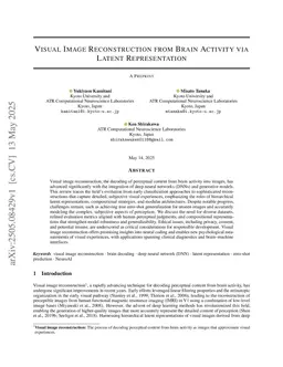 Visual Image Reconstruction from Brain Activity via Latent Representation