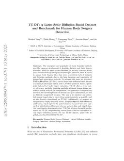 TT-DF: A Large-Scale Diffusion-Based Dataset and Benchmark for Human Body Forgery Detection