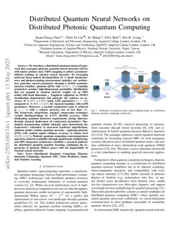 Distributed Quantum Neural Networks on Distributed Photonic Quantum Computing