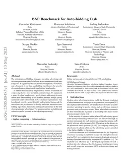 BAT: Benchmark for Auto-bidding Task