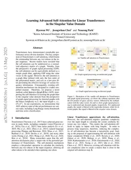 Learning Advanced Self-Attention for Linear Transformers in the Singular Value Domain