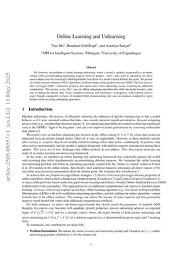 Online Learning and Unlearning