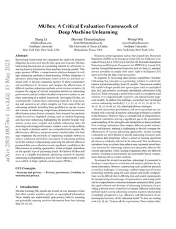 MUBox: A Critical Evaluation Framework of Deep Machine Unlearning