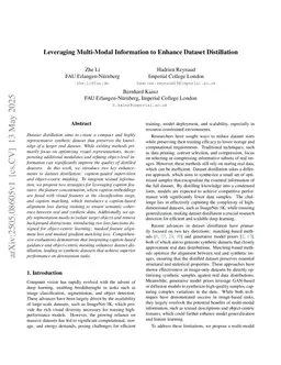 Leveraging Multi-Modal Information to Enhance Dataset Distillation