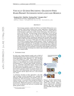 Visually Guided Decoding: Gradient-Free Hard Prompt Inversion with Language Models