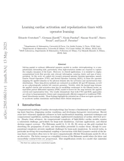 Learning cardiac activation and repolarization times with operator learning