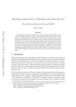 Revealing economic facts: LLMs know more than they say