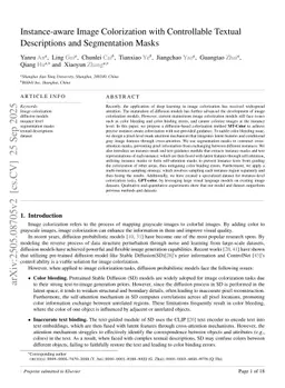 Instance-aware Image Colorization with Controllable Textual Descriptions and Segmentation Masks