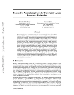 Contrastive Normalizing Flows for Uncertainty-Aware Parameter Estimation