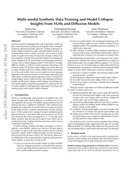 Multi-modal Synthetic Data Training and Model Collapse: Insights from VLMs and Diffusion Models