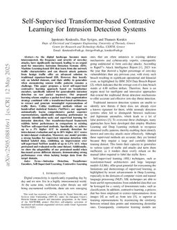 Self-Supervised Transformer-based Contrastive Learning for Intrusion Detection Systems