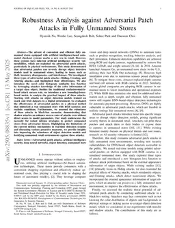 Robustness Analysis against Adversarial Patch Attacks in Fully Unmanned Stores