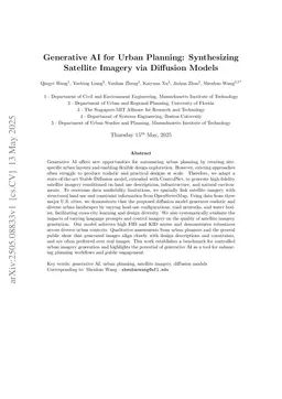Generative AI for Urban Planning: Synthesizing Satellite Imagery via Diffusion Models