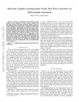 Real-time Capable Learning-based Visual Tool Pose Correction via Differentiable Simulation