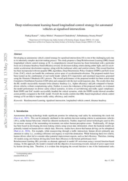 Deep reinforcement learning-based longitudinal control strategy for automated vehicles at signalised intersections