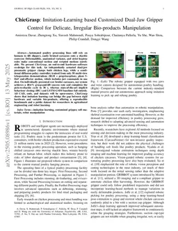 ChicGrasp: Imitation-Learning based Customized Dual-Jaw Gripper Control for Delicate, Irregular Bio-products Manipulation
