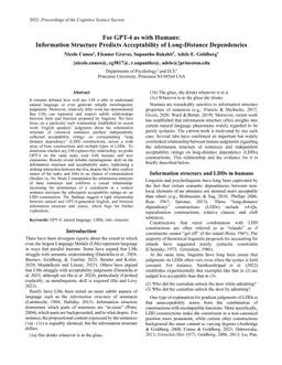 For GPT-4 as with Humans: Information Structure Predicts Acceptability of Long-Distance Dependencies
