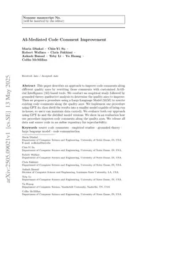 AI-Mediated Code Comment Improvement