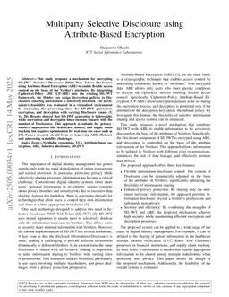 Multiparty Selective Disclosure using Attribute-Based Encryption