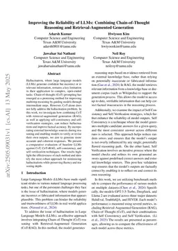 Improving the Reliability of LLMs: Combining CoT, RAG, Self-Consistency, and Self-Verification