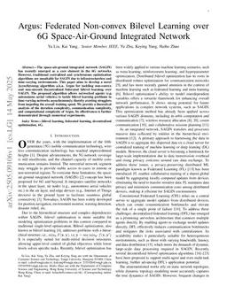 Argus: Federated Non-convex Bilevel Learning over 6G Space-Air-Ground Integrated Network