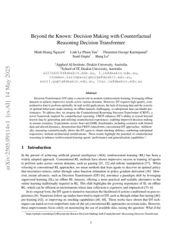 Beyond the Known: Decision Making with Counterfactual Reasoning Decision Transformer