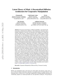 Latent Theory of Mind: A Decentralized Diffusion Architecture for Cooperative Manipulation