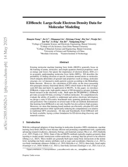 EDBench: Large-Scale Electron Density Data for Molecular Modeling