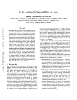 On the Learning with Augmented Class via Forests