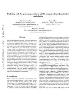 Predicting butterfly species presence from satellite imagery using soft contrastive regularisation